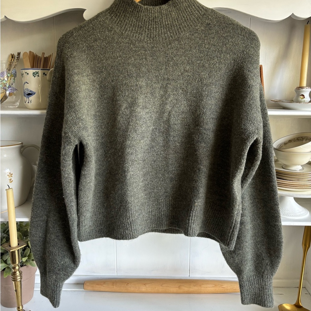 DKNY Dark Olive Turtleneck Sweater